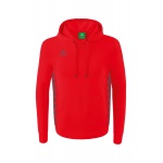 Erima Kapuzenpullover Essential Team Kapuzensweat (weiche Baumwolle, Rippbündchen) rot/grau Herren